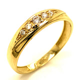 Set de anillos de matrimonio con circones en oro amarillo 10kt