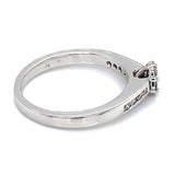 (SOFIA) Anillo con diamantes en oro blanco 10k