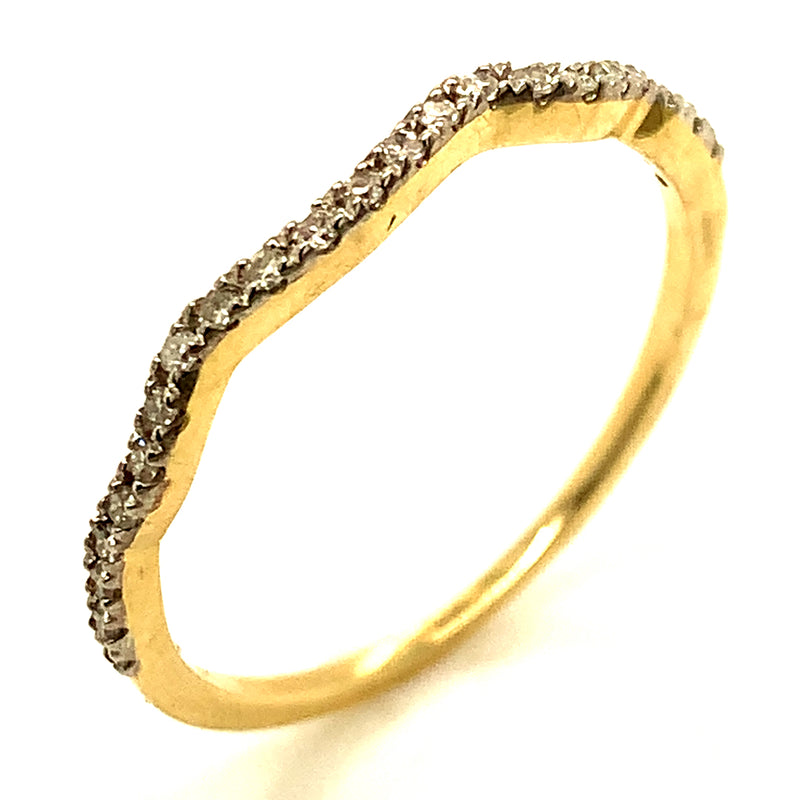 (SOFIA) Set de anillos con diamantes en oro amarillo 10k