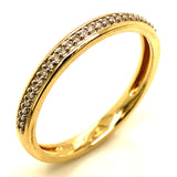 (SOFIA) Set de anillos con diamantes en oro amarillo 10k