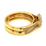 (SOFIA) Set de anillos con diamantes en oro amarillo 10k
