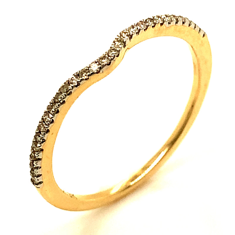 (SOFIA) Set de anillos con diamantes en oro amarillo 10k