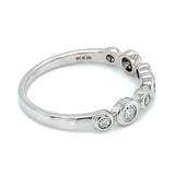 (LD) Anillo con diamante de laboratorio en oro blanco 10kt.