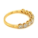 (LD) Anillo con diamante de laboratorio en oro amarillo 10kt.