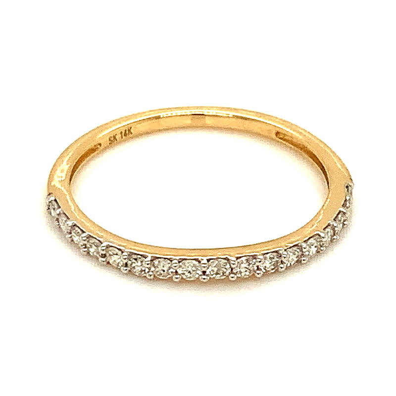 (ND) Banda con diamantes en oro amarillo 14k