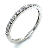 (LD) Set de anillos con diamantes de laboratorio en oro blanco 10kt.