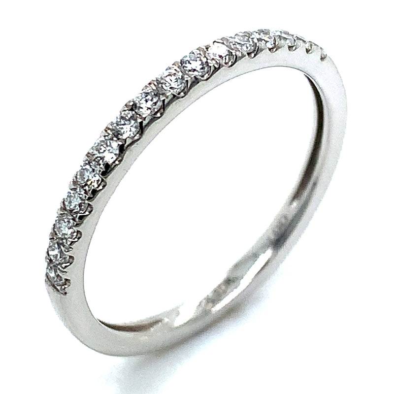 (LD) Set de anillos con diamantes de laboratorio en oro blanco 10kt.