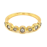 (LD) Anillo con diamante de laboratorio en oro amarillo 10kt.