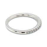 (LD) Banda con diamantes de laboratorio en oro blanco 14kt. D-0.25CTS.