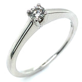 (SOFIA) Anillo con diamantes en oro blanco 10k