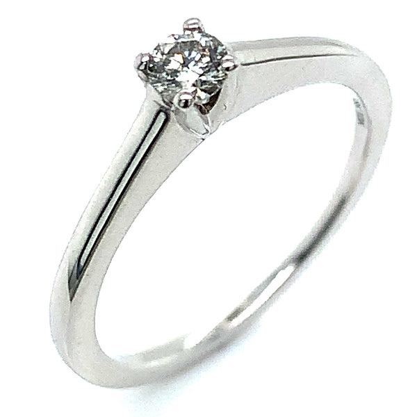 (SOFIA) Anillo con diamantes en oro blanco 10k
