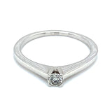 (SOFIA) Anillo con diamantes en oro blanco 10k