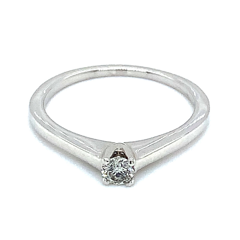(SOFIA) Anillo con diamantes en oro blanco 10k