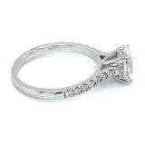 (LD) Anillo con diamante de laboratorio en oro blanco 10kt.