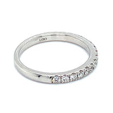 (LD) Banda con diamantes de laboratorio en oro blanco 14kt. D-0.40CTS.