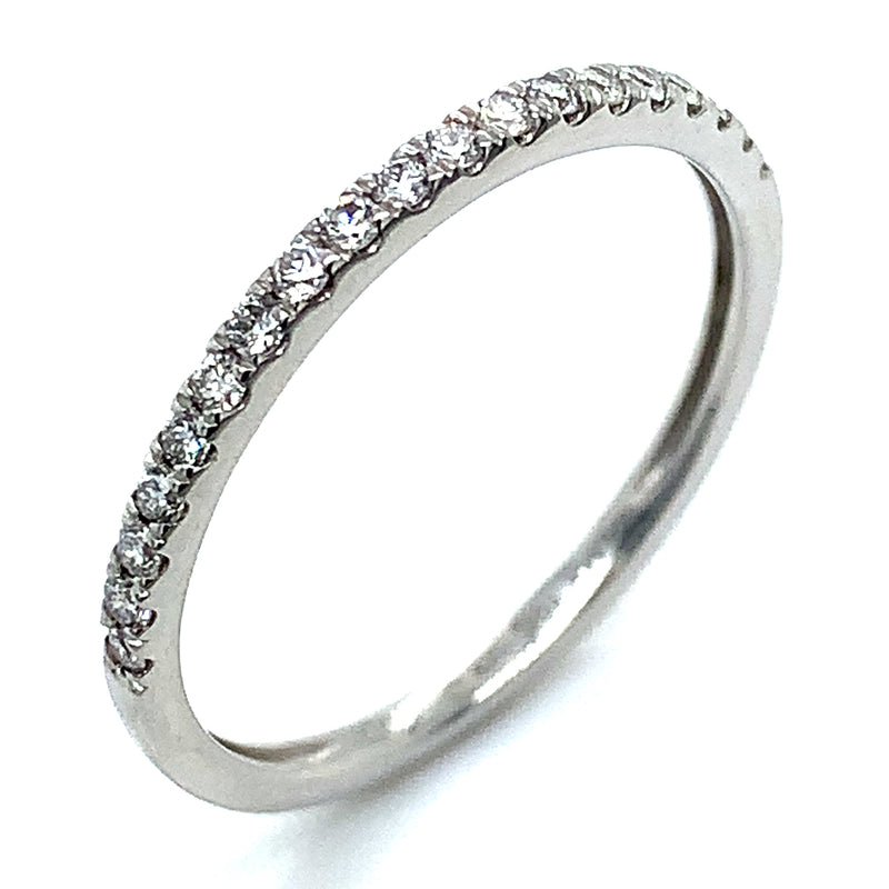 (LD) Set de anillos con diamantes de laboratorio en oro blanco 10kt.