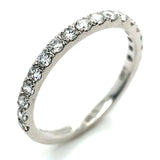 (LD) Banda con diamantes en oro blanco 14k