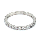 (LD) Banda con diamantes en oro blanco 14k