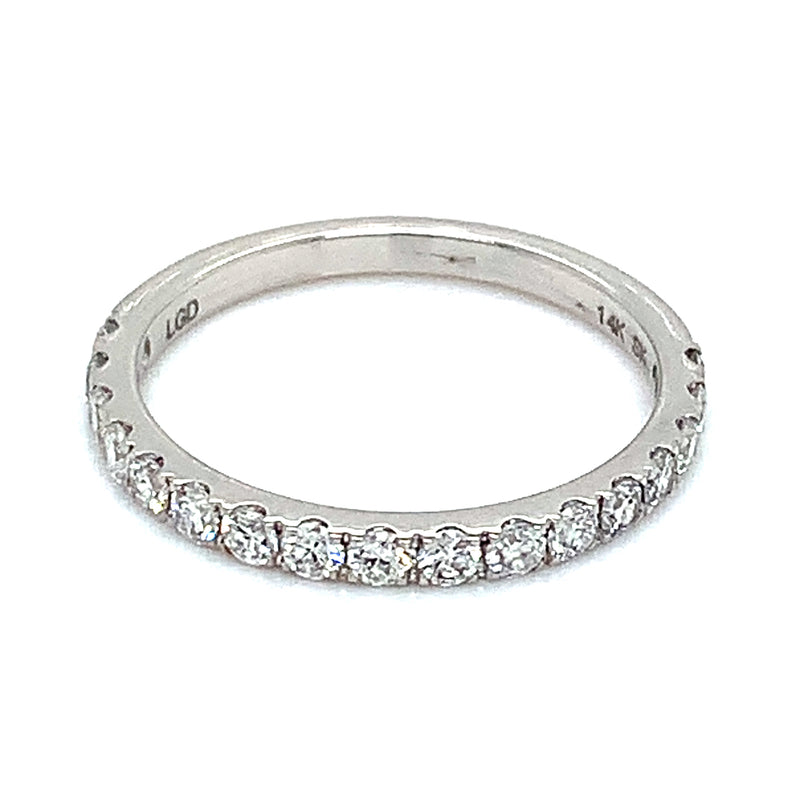 (LD) Banda con diamantes en oro blanco 14k