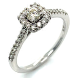 (SOFIA) Set de anillos con diamantes en oro blanco 10k