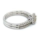 (SOFIA) Set de anillos con diamantes en oro blanco 10k