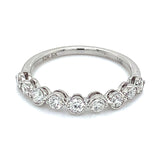 (LD) Anillo con diamante de laboratorio en oro blanco 10kt.