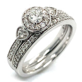 (SOFIA) Set de anillos con diamantes en oro blanco 10k