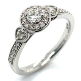 (SOFIA) Set de anillos con diamantes en oro blanco 10k