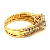 (SOFIA) Set de anillos con diamantes en oro amarillo 10k