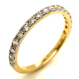 (LD) Banda con diamantes en oro amarillo 14k
