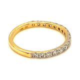 (LD) Banda con diamantes en oro amarillo 14k