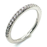 (LD) Banda con diamantes de laboratorio en oro blanco 10k. D-0.25Cts.