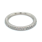 (LD) Banda con diamantes de laboratorio en oro blanco 10k. D-0.25Cts.