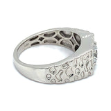 (LD) Banda para caballero con diamante en oro blanco 10k. D-1.00CTS.