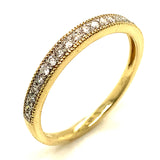 (SOFIA) Set de anillos con diamantes en oro amarillo 10k