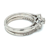 (SOFIA) Set de anillos con diamantes en oro blanco 10k