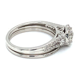 (SOFIA) Set de anillos con diamantes en oro blanco 10Kt.
