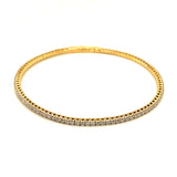 (LD) Caña flexible con diamantes de laboratorio en oro amarillo 14kt.