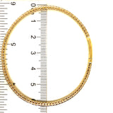 (LD) Caña flexible con diamantes de laboratorio en oro amarillo 14kt.