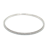 (LD) Caña flexible con diamantes de laboratorio en oro blanco 14kt. D-2.00Cts