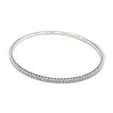 (LD) Caña flexible con diamantes de laboratorio en oro blanco 14kt. D-2.00Cts