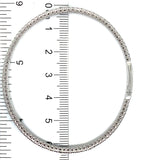 (LD) Caña flexible con diamantes de laboratorio en oro blanco 14kt. D-2.00Cts