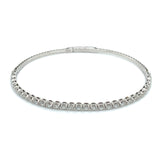 (LD) Caña flexible con diamantes de laboratorio en oro blanco 10kt. D-0.80Cts