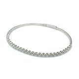 (LD) Caña flexible con diamantes de laboratorio en oro blanco 10kt. D-0.80Cts