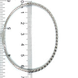 (LD) Caña flexible con diamantes de laboratorio en oro blanco 10kt. D-0.80Cts