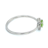 Anillo de Peridoto en oro blanco 10kt.  ANTES:  $299.00
