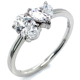 (LD) Anillo con diamantes de laboratorio en oro blanco 14kt. D-1.00cts