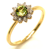 Anillo de Peridoto en oro amarillo 10kt.