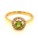 Anillo de Peridoto en oro amarillo 10kt.  ANTES:  $499.00