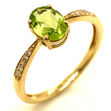 Anillo de Peridoto en oro amarillo 10kt.  ANTES:  $319.00